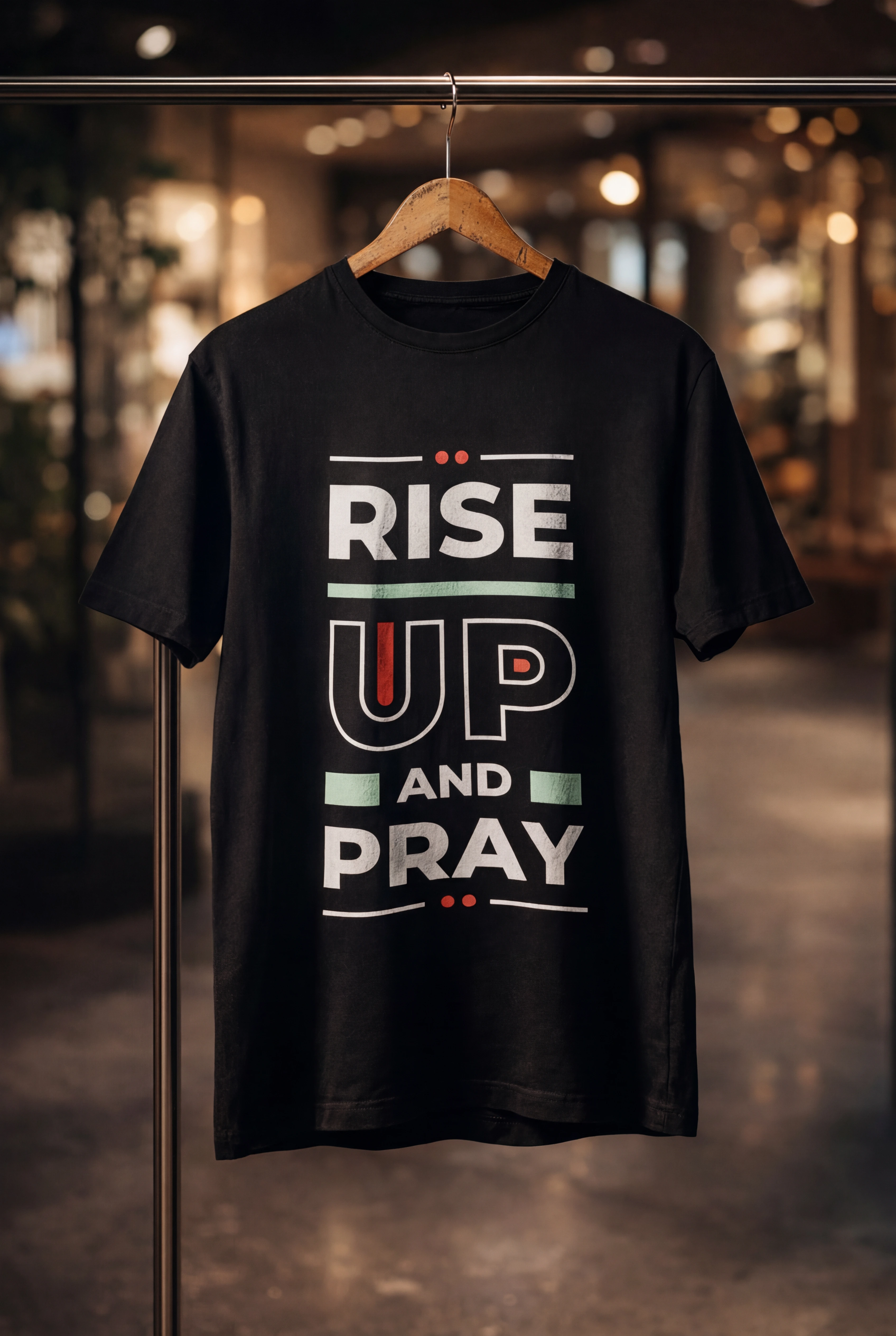 Rise Up and Pray Black Tees